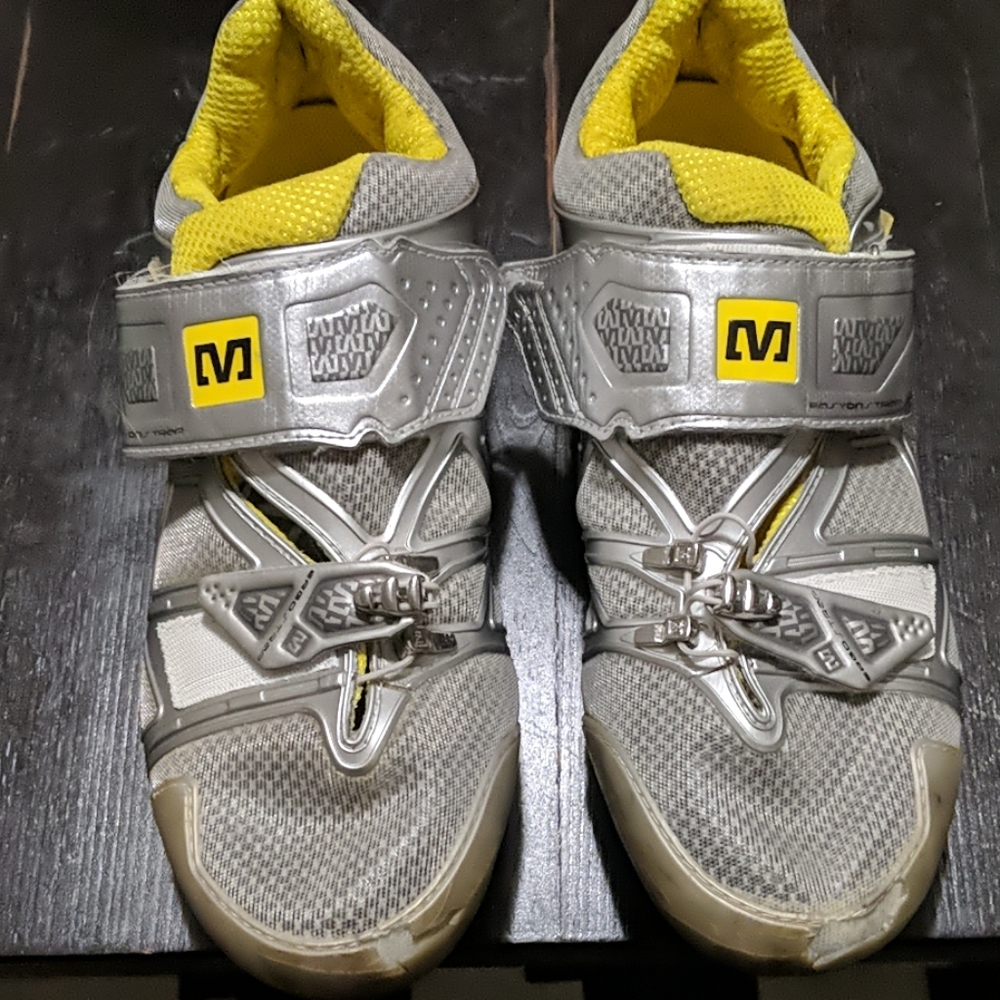 Carbon Mavic Silver Mens 8.5 Cycling Shoes